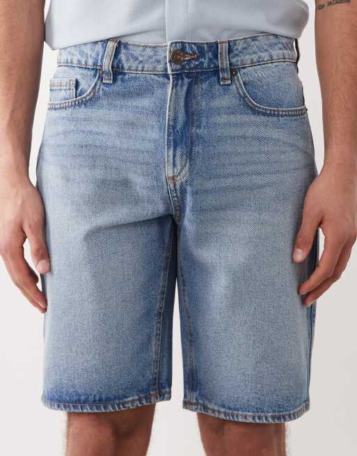 New Look – Blå bermudashorts i denim, 4 av 5