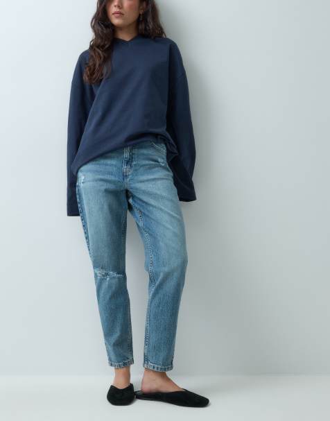 New Look - Blå jeans med flænger - view 1