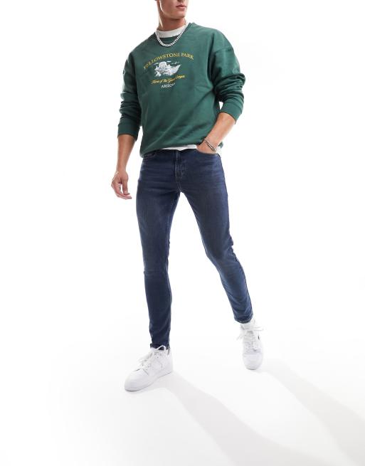 New Look - Blå skinny-jeans