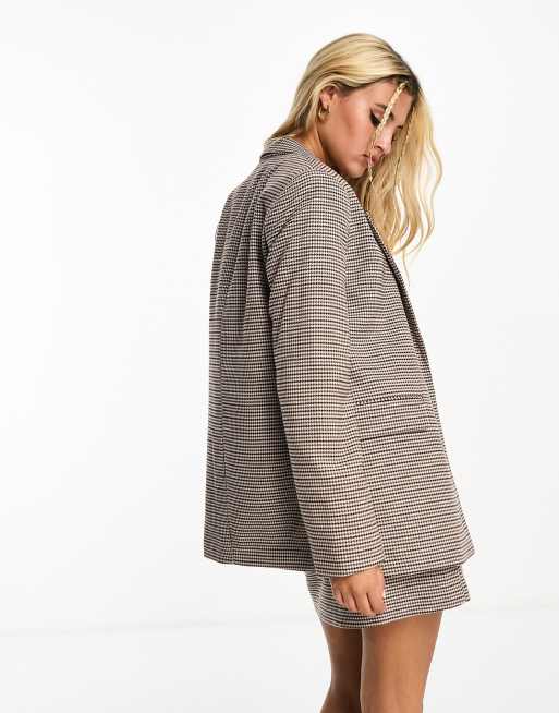 New Look - Blazer d'ensemble à carreaux - Marron, 3 de 4