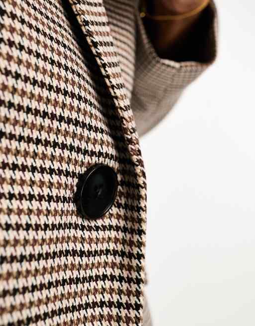 New Look - Blazer met historische ruit in bruin, deel van co-ord set, 2 van 4