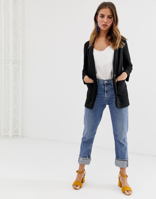 Look avec blazer online noir