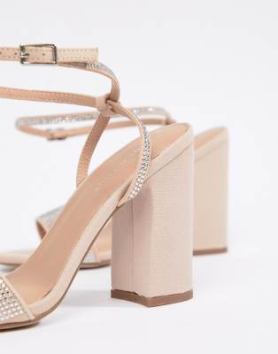 diamante heels new look