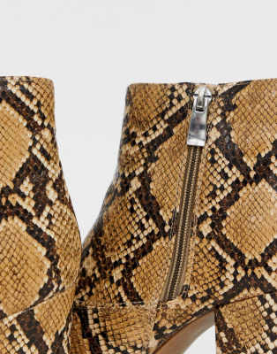 snake print boots new look