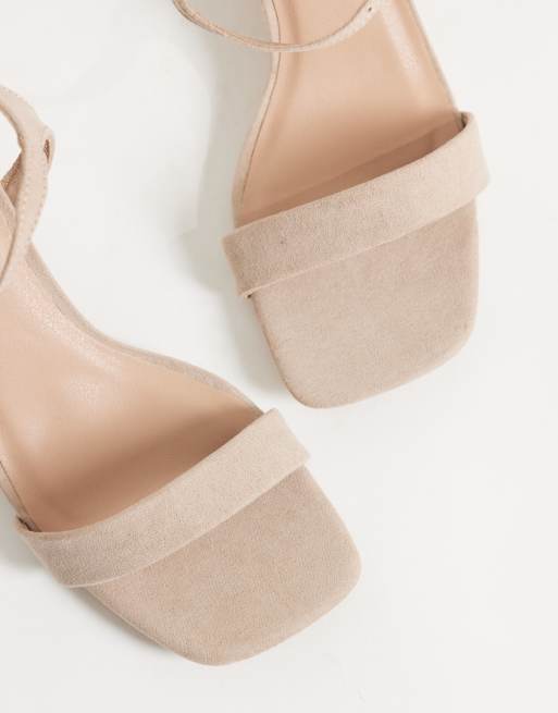 New Look blocked heeled sandal in light brown, 2 of 4