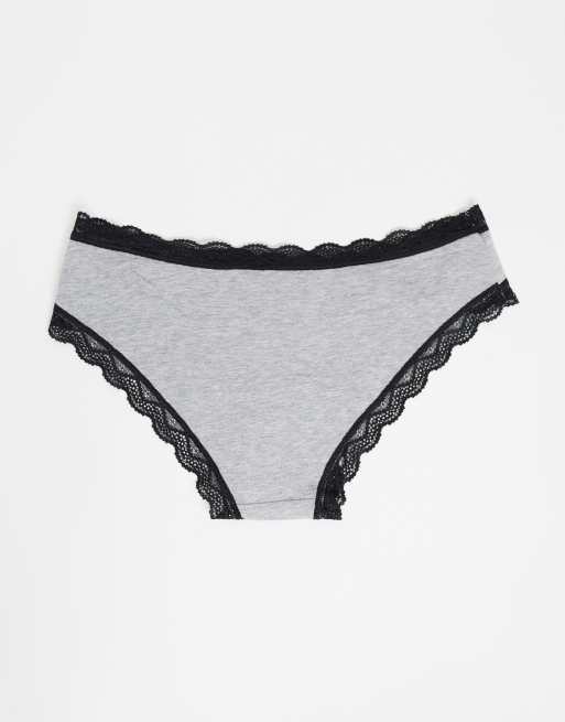 New Look – Blommiga brazilian-trosor med spetskant, 3-pack, 2 av 4
