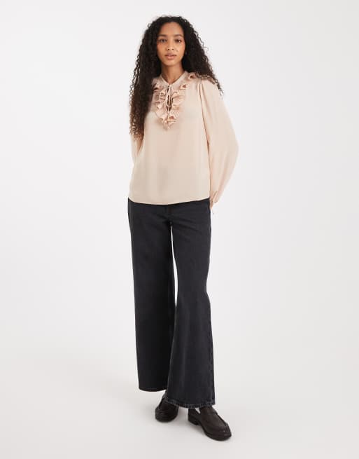 New Look - Blouse met ruches aan de voorkant in roze, 2 van 4