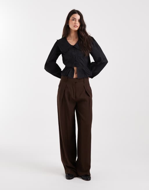 New Look - Blouse overhemd met kraagje in zwart, 3 van 4