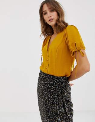 new look yellow blouse