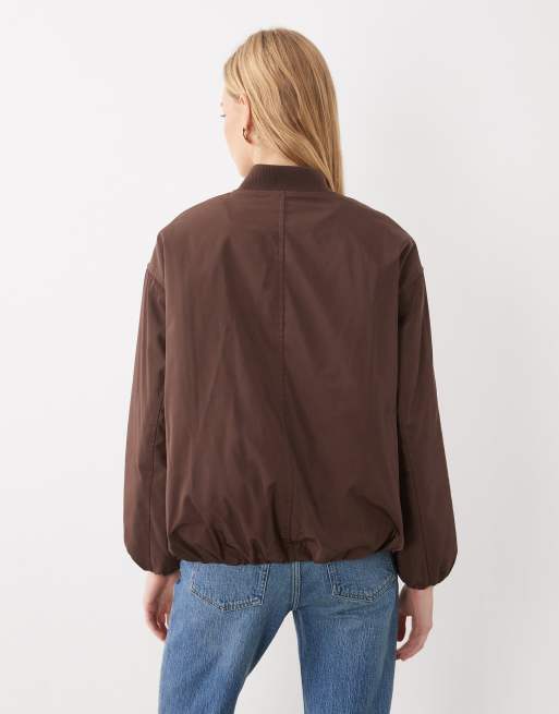 New Look blouson bomber matelassé marron foncé, 4 de 4