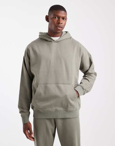 New Look – Bluza oversize z kapturem w jasnym kolorze khaki - view 1