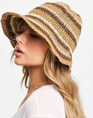 New Look - Bob en crochet - Fauve et marron