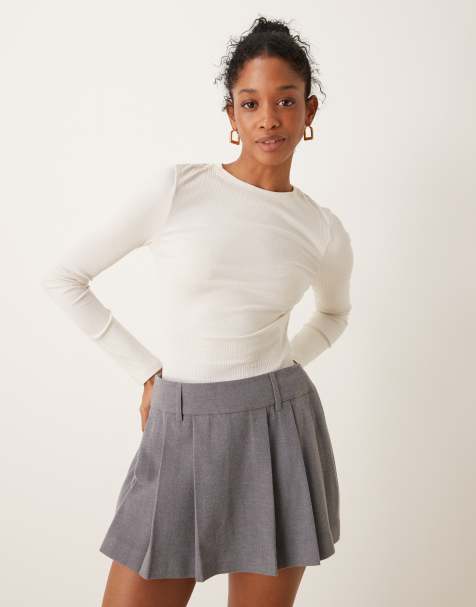 New Look - Body met lange mouwen en ronde hals in crème - view 1