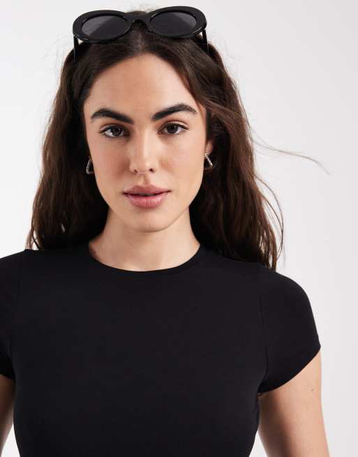 New Look - Body met ronde hals in zwart, 3 van 4