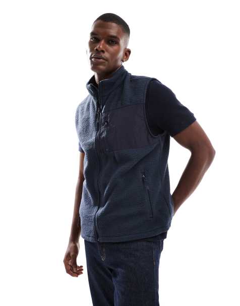 New Look - Bodywarmer van fleece in marineblauw - view 1