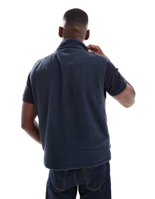 New Look - Bodywarmer van fleece in marineblauw, 2 van 4