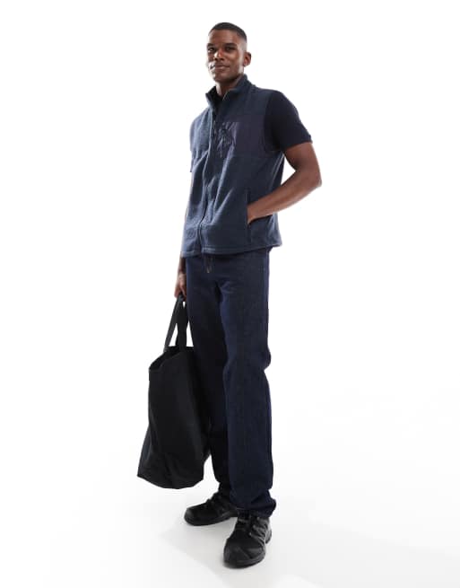 New Look - Bodywarmer van fleece in marineblauw, 4 van 4