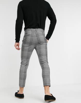 gray crop pants