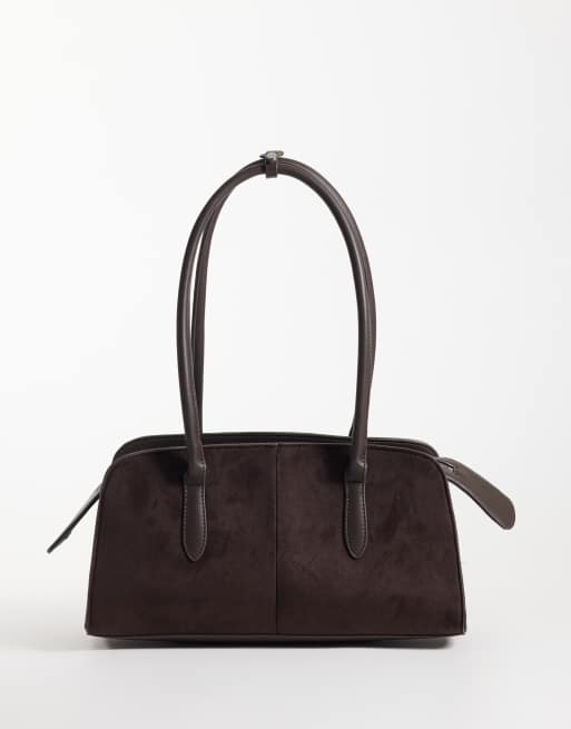 New Look bolso bandolera tipo kettle en marrón oscuro, 1 de 4