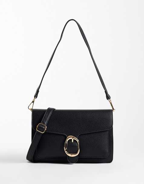 New Look - Bolso de hombro negro con detalle de hebilla - view 1