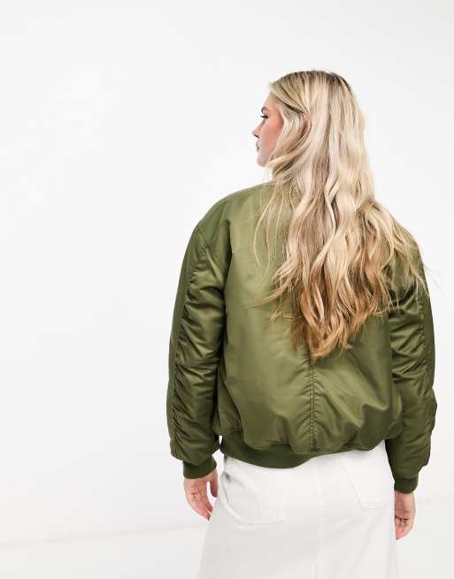 New look khaki bomber jacket online