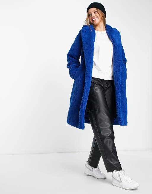 Royal blue hotsell teddy coat