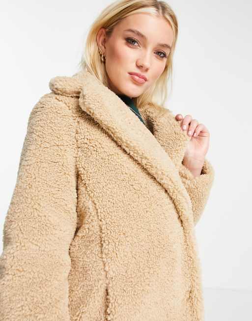 Camel teddy borg on sale coat