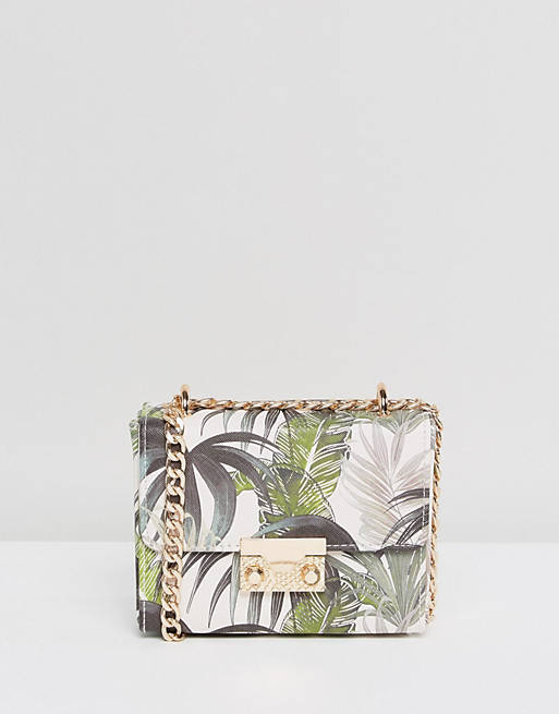 New Look Botanical Floral Chain Bag