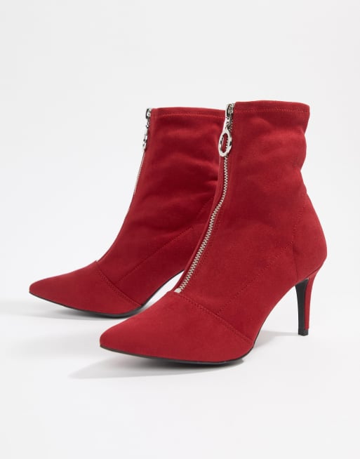 New Look - Bottes à petits talons et fermeture éclair sur le devant