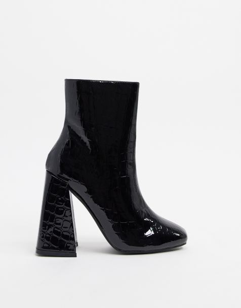 New Look - Bottes à talon - Noir croco