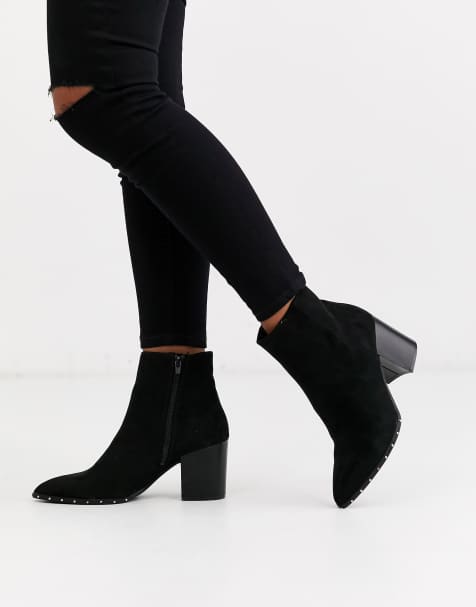 New Look - Bottes cloutées à talon - Noir