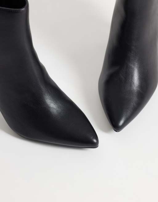 New Look bottines à bout pointu coupe large noires, 3 de 5