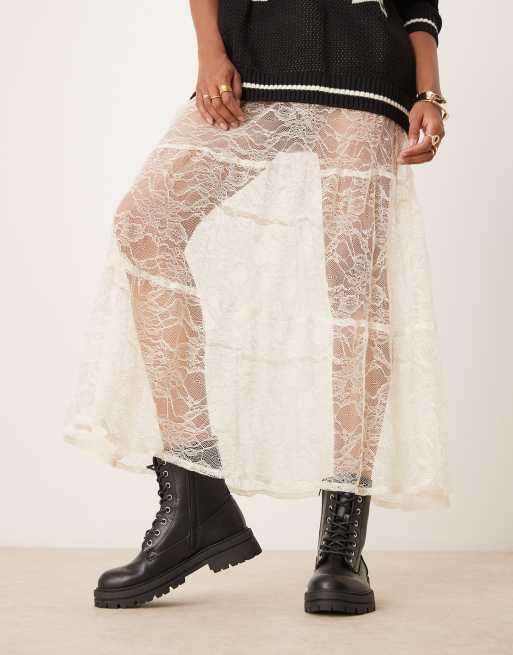 Bottes Longues En Daim Noir New Look - Taille UK 6 - Lacets - Occasion