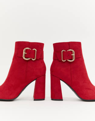 look bottine rouge