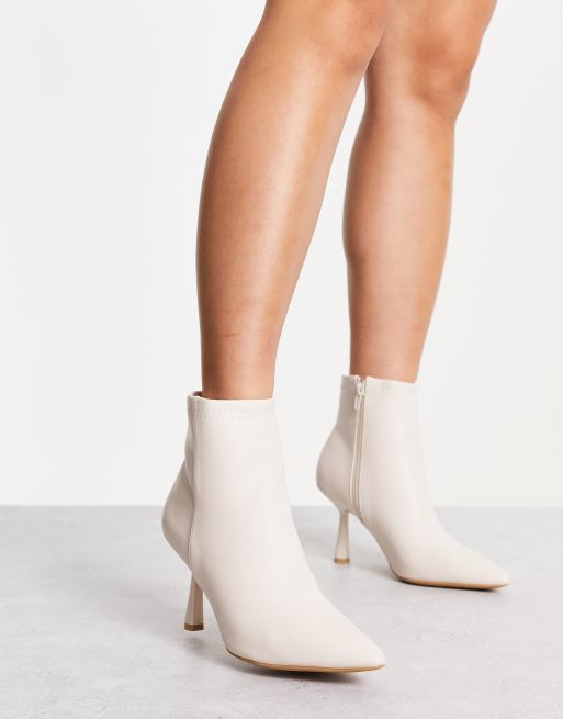 Bottines a hotsell talon blanche