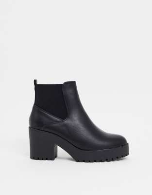 look bottines noires talon