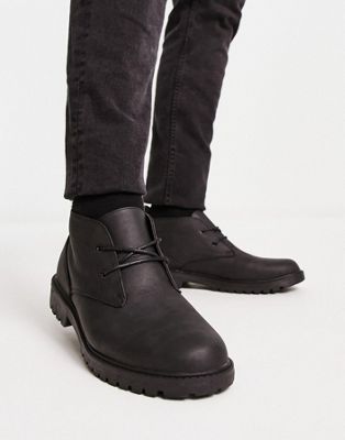 New Look chunky dessert boots in black - ASOS Price Checker