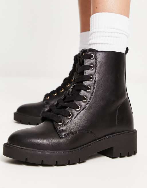 New Look - Bottines chunky à lacets - Noir, 3 de 4