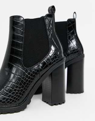 bottines motif croco