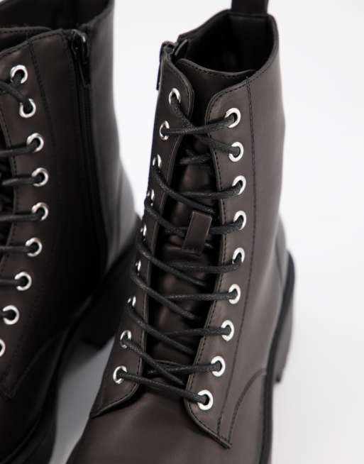 New Look - Bottines chunky plates à lacets - Noir, 2 de 4