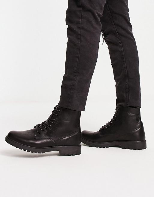 New Look - Bottines en similicuir à semelle chunky - Noir, 3 de 4