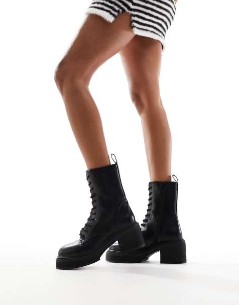 Bottes lacées femme hot sale