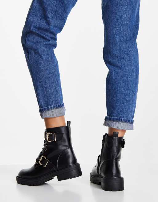 Bottines boucles noires sale