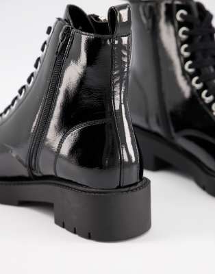 bottines vernies fermeture eclair