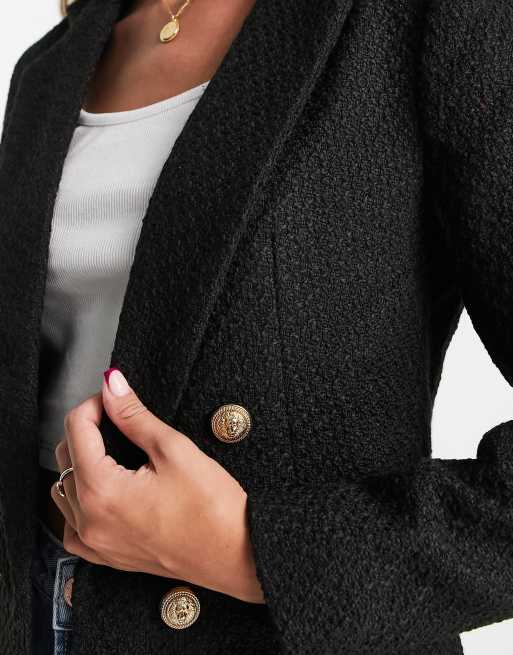 Black Bouclé Blazer