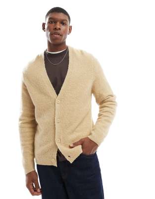 New Look boucle cardigan in oatmeal-Neutral