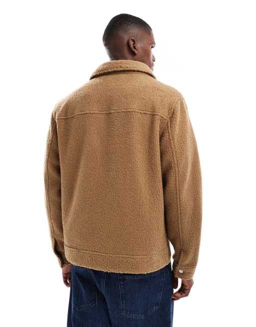 New Look boucle jacket in brown, 3 of 5