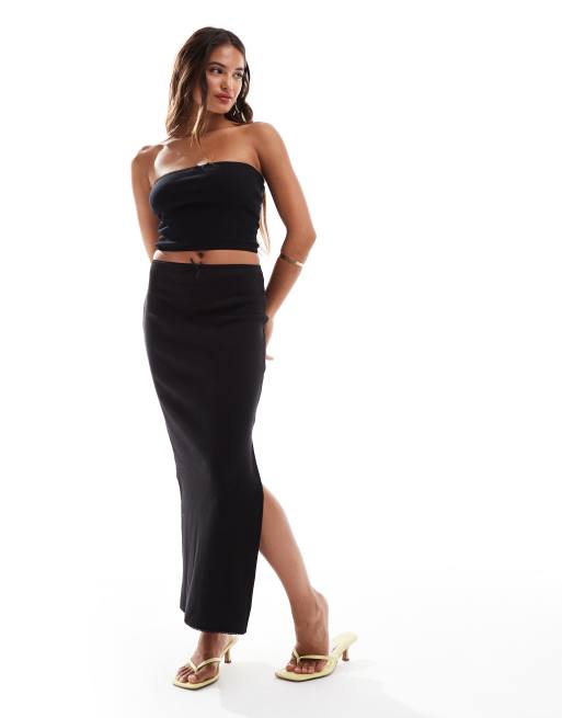 New Look bow bandeau top in black (part of a set), 4 of 4