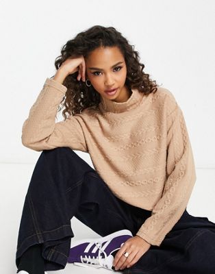New Look boxy jumper in camel