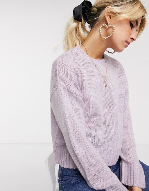 New Look boxy jumper in lilac